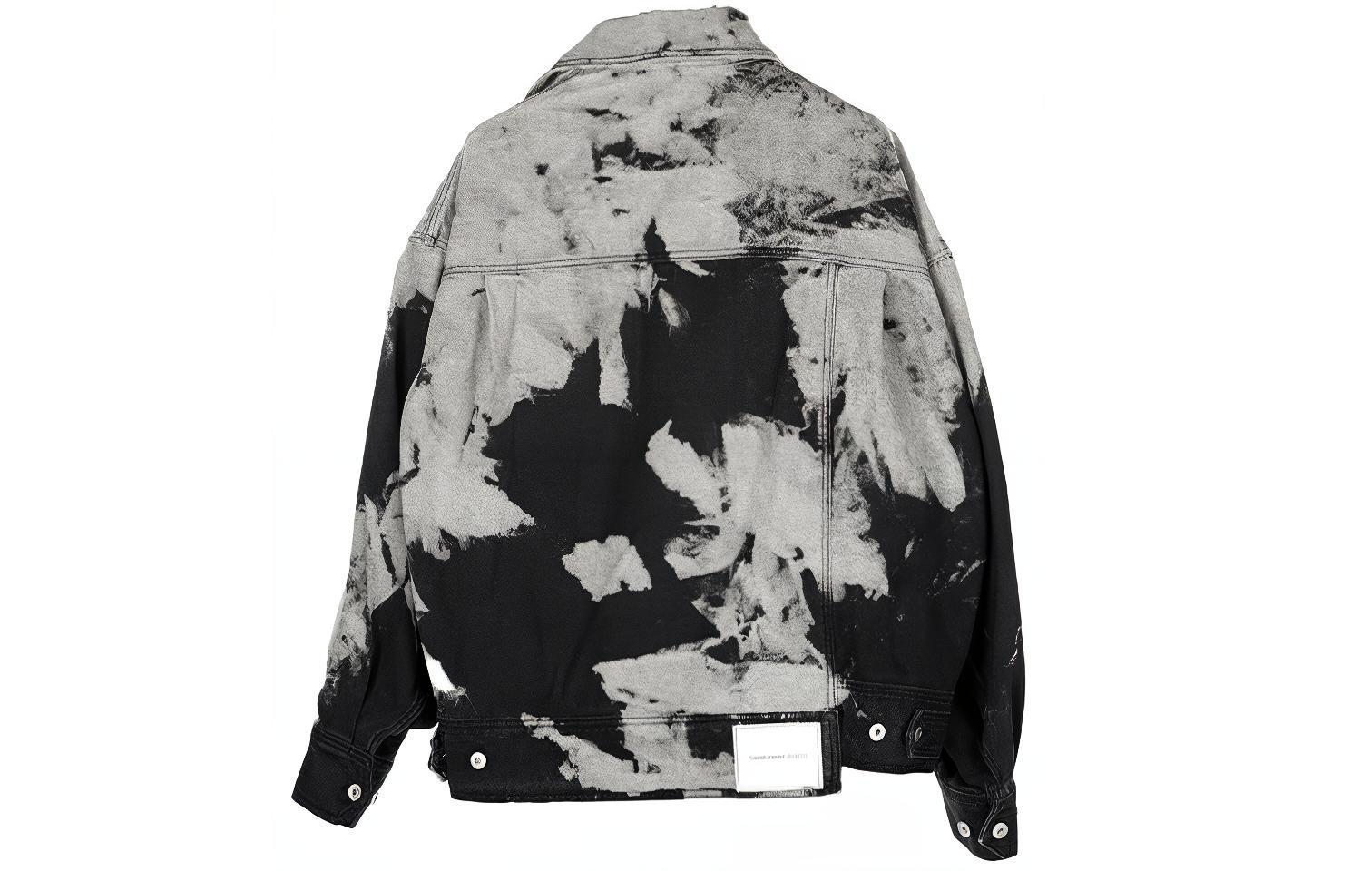 Lookbook Chaqueta Vaquera Desestructurada Feng Chen Wang FW21 Negro/Gris Hombre. FF12JAC123