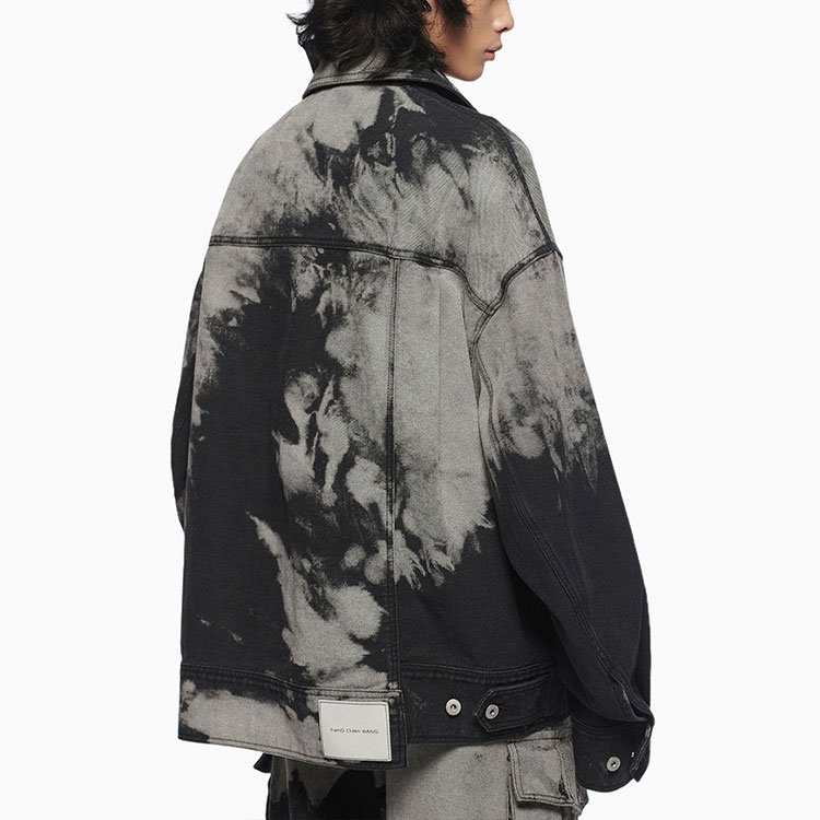 Purchase Chaqueta Vaquera Desestructurada Feng Chen Wang FW21 Negro/Gris Hombre. FF12JAC123