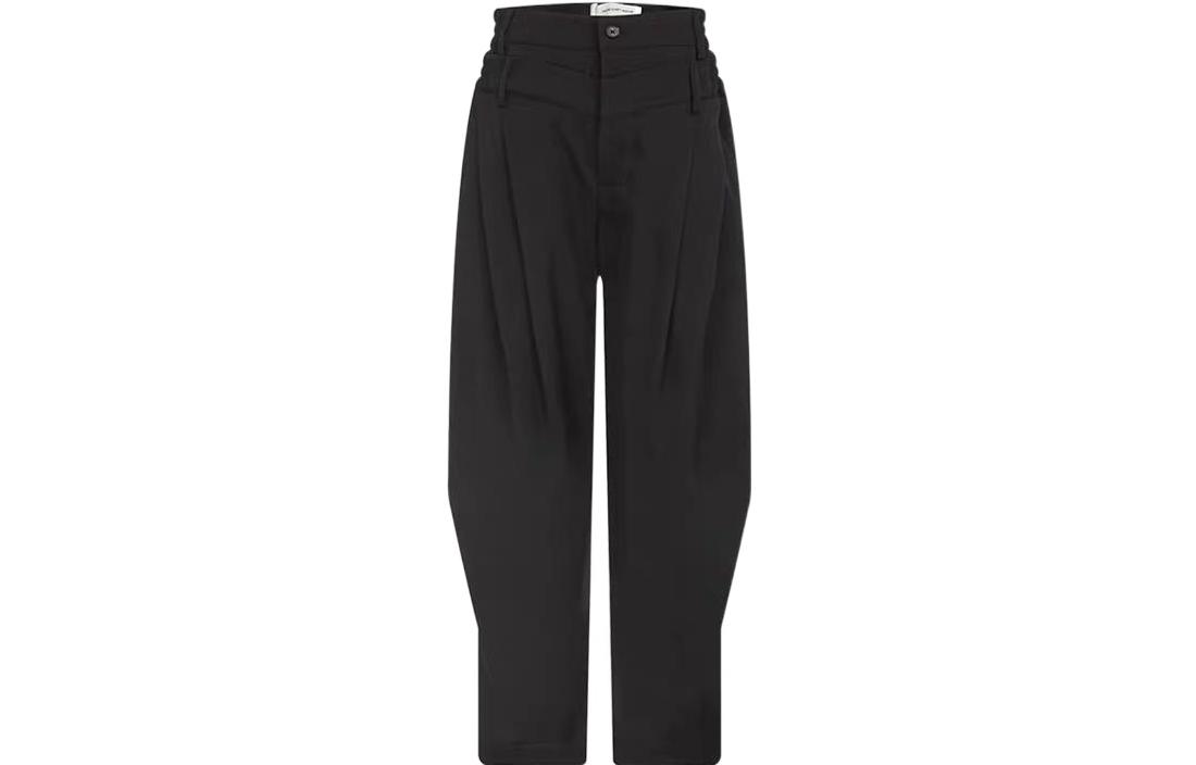 FENG CHEN WANG FW21 Double Waist Casual Pants Black FF12TRO530B