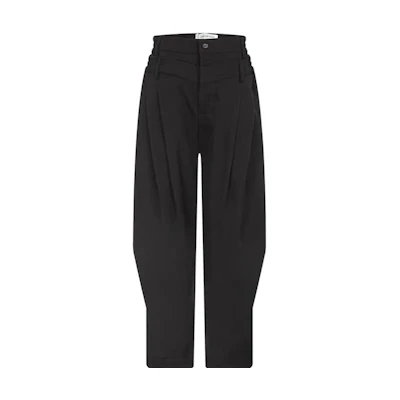FENG CHEN WANG FW21 Double Waist Casual Pants Black FF12TRO530B