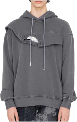 Feng Chen Wang FW22 Deconstructed Patchwork Hoodie Grey FMF14HDO4G Buy Feng Chen Wang FW22 Deconstructed Patchwork Hoodie Grey FMF14HDO4G