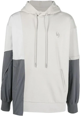 Feng Chen Wang FW22 Logo Embroidered Patchwork Hoodie Black/White FMS13HD06GRAY-DARK Buy Feng Chen Wang FW22 Logo Embroidered Patchwork Hoodie Black/White FMS13HD06GRAY-DARK