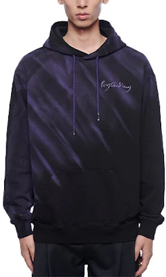 Feng Chen Wang Gradient Logo Embroidered Hoodie Unisex Black Purple FF12HOO405 Buy Feng Chen Wang Gradient Logo Embroidered Hoodie Unisex Black Purple FF12HOO405