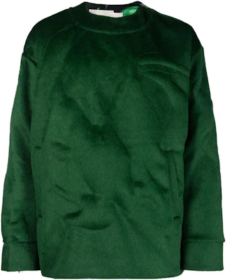Feng Chen Wang Graphic Print Split Hem Green Oversized Sweatshirt Mens FUF14SS01GREEN Buy Feng Chen Wang Graphic Print Split Hem Green Oversized Sweatshirt Mens FUF14SS01GREEN