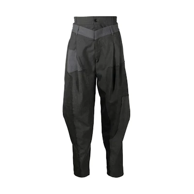 Feng Chen Wang Layered Tapered Casual Pants Men’s Charcoal Gray. FMS15TR26