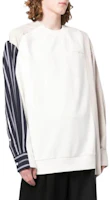 Feng Chen Wang Logo Embroidered Shirt-Stitched Sweatshirt Men Off-White FMF14SS03 Feng Chen Wang Logo Embroidered Shirt-Stitched Sweatshirt Men Off-White FMF14SS03