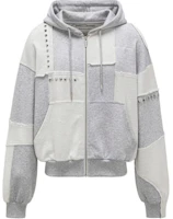 Feng Chen Wang Oversized Asymmetric Patchwork Hoodie Grey FMS17HD01G Feng Chen Wang Oversized Asymmetric Patchwork Hoodie Grey FMS17HD01G