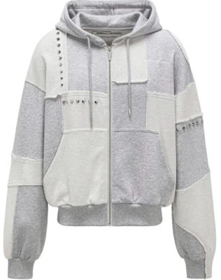 Feng Chen Wang Oversized Asymmetric Patchwork Hoodie Grey FMS17HD01G Buy Feng Chen Wang Oversized Asymmetric Patchwork Hoodie Grey FMS17HD01G