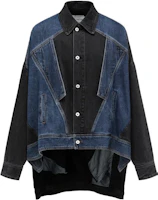 Feng Chen Wang Patchwork Oversized Denim Jacket Men’s Blue/Black FMF16JK09 Feng Chen Wang Patchwork Oversized Denim Jacket Men’s Blue/Black FMF16JK09