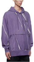 Feng Chen Wang Purple Logo Embroidered Pleated Hoodie Unisex FF12HOO402P Feng Chen Wang Purple Logo Embroidered Pleated Hoodie Unisex FF12HOO402P