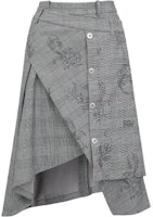 Feng Chen Wang Quilted Embroidered Casual Skirt - Minimalist Fashion Style FWF14SK09 Feng Chen Wang Quilted Embroidered Casual Skirt - Minimalist Fashion Style FWF14SK09