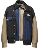 Feng Chen Wang Spliced Drop-Shoulder Layered Collar Jacket FMF14JK32 Feng Chen Wang Spliced Drop-Shoulder Layered Collar Jacket FMF14JK32