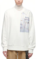 Feng Chen Wang SS21 Denim Print Patchwork Long Sleeve Pullover Hoodie White Men FS11SWE308 Feng Chen Wang SS21 Denim Print Patchwork Long Sleeve Pullover Hoodie White Men FS11SWE308