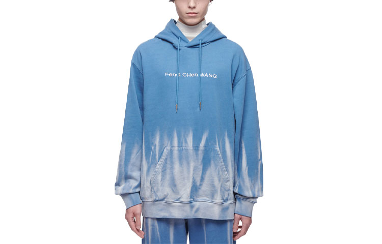 Feng Chen Wang SS21 Gradient Tie-Dye Pullover Hoodie Blue FS11HOO402