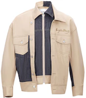 Feng Chen Wang SS21 Patchwork Loose Logo Colorblock Jacket Khaki Menswear FS11JAC133 Feng Chen Wang SS21 Patchwork Loose Logo Colorblock Jacket Khaki Menswear FS11JAC133