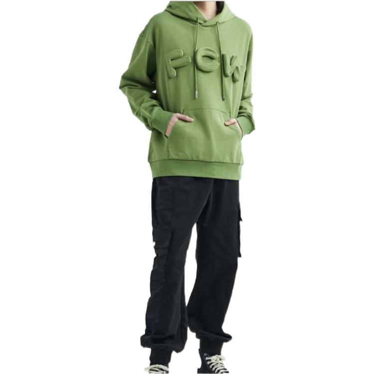 Lookbook Feng Chen Wang SS22 3D FCW标志纯绿色男士连帽衫 FMS13HD05G