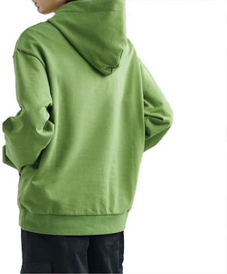 Feng Chen Wang SS22 3D FCW标志纯绿色男士连帽衫 FMS13HD05G Shop Feng Chen Wang SS22 3D FCW标志纯绿色男士连帽衫 FMS13HD05G