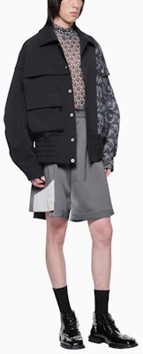 FENG CHEN WANG SS22 Chaqueta Negra con Diseño de Malla de Lino. FMS13JK10 Lookbook FENG CHEN WANG SS22 Chaqueta Negra con Diseño de Malla de Lino. FMS13JK10