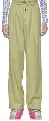 Pantalones Verdes Rectos con Cordón FENG CHEN WANG SS22 FMS13TR23 Order Pantalones Verdes Rectos con Cordón FENG CHEN WANG SS22 FMS13TR23