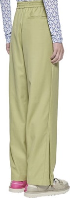 Pantalones Verdes Rectos con Cordón FENG CHEN WANG SS22 FMS13TR23 Lookbook Pantalones Verdes Rectos con Cordón FENG CHEN WANG SS22 FMS13TR23