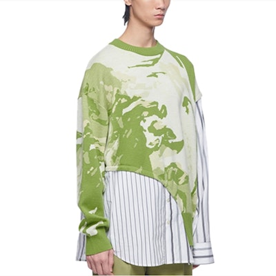 Jersey de Lana FENG CHEN WANG SS22 Colorblock Manga Larga Pullover. FMS13KT04G Purchase Jersey de Lana FENG CHEN WANG SS22 Colorblock Manga Larga Pullover. FMS13KT04G