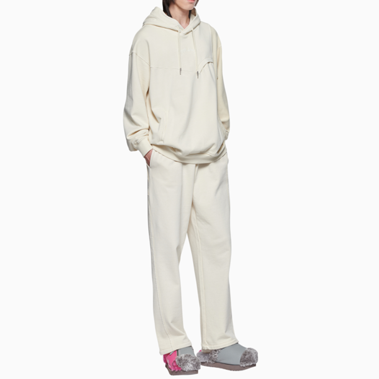 Shop FENG CHEN WANG SS22 Sudadera con Capucha Beige Colorblock. FS13HOO403