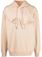 Feng Chen Wang SS22 Beige Layered Logo Embroidered Hoodie Mens FMF14HD04 Feng Chen Wang SS22 Beige Layered Logo Embroidered Hoodie Mens FMF14HD04