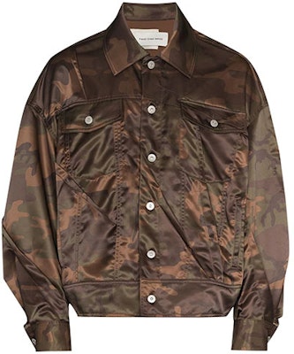 Chaqueta Marrón de Manga Larga con Pliegues y Estampado Camuflaje FENG CHEN WANG SS22. FS13JAC111 Order Chaqueta Marrón de Manga Larga con Pliegues y Estampado Camuflaje FENG CHEN WANG SS22. FS13JAC111