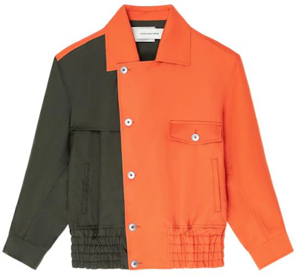 Feng Chen Wang SS22 Color-Block Collared Jacket Orange Menswear FMS13JK05 Buy Feng Chen Wang SS22 Color-Block Collared Jacket Orange Menswear FMS13JK05