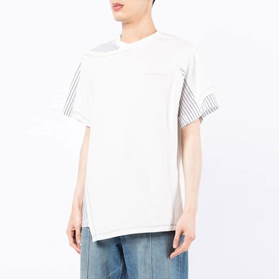 Camiseta Blanca Feng Chen Wang SS22 Colorblock Deconstructed Crewneck. FS13TSH710 Lookbook Camiseta Blanca Feng Chen Wang SS22 Colorblock Deconstructed Crewneck. FS13TSH710