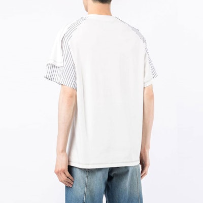Camiseta Blanca Feng Chen Wang SS22 Colorblock Deconstructed Crewneck. FS13TSH710 Shop Camiseta Blanca Feng Chen Wang SS22 Colorblock Deconstructed Crewneck. FS13TSH710