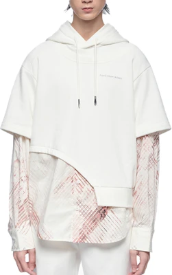 Feng Chen Wang SS22 拼接解構設計連帽衫 白色 男款 FS13HOO401 Order Feng Chen Wang SS22 拼接解構設計連帽衫 白色 男款 FS13HOO401