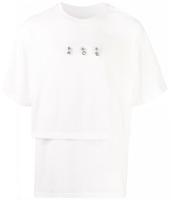 Camiseta Blanca Feng Chen Wang SS22 con Colgante Logo en Capas. FS13TSH708W Buy Camiseta Blanca Feng Chen Wang SS22 con Colgante Logo en Capas. FS13TSH708W