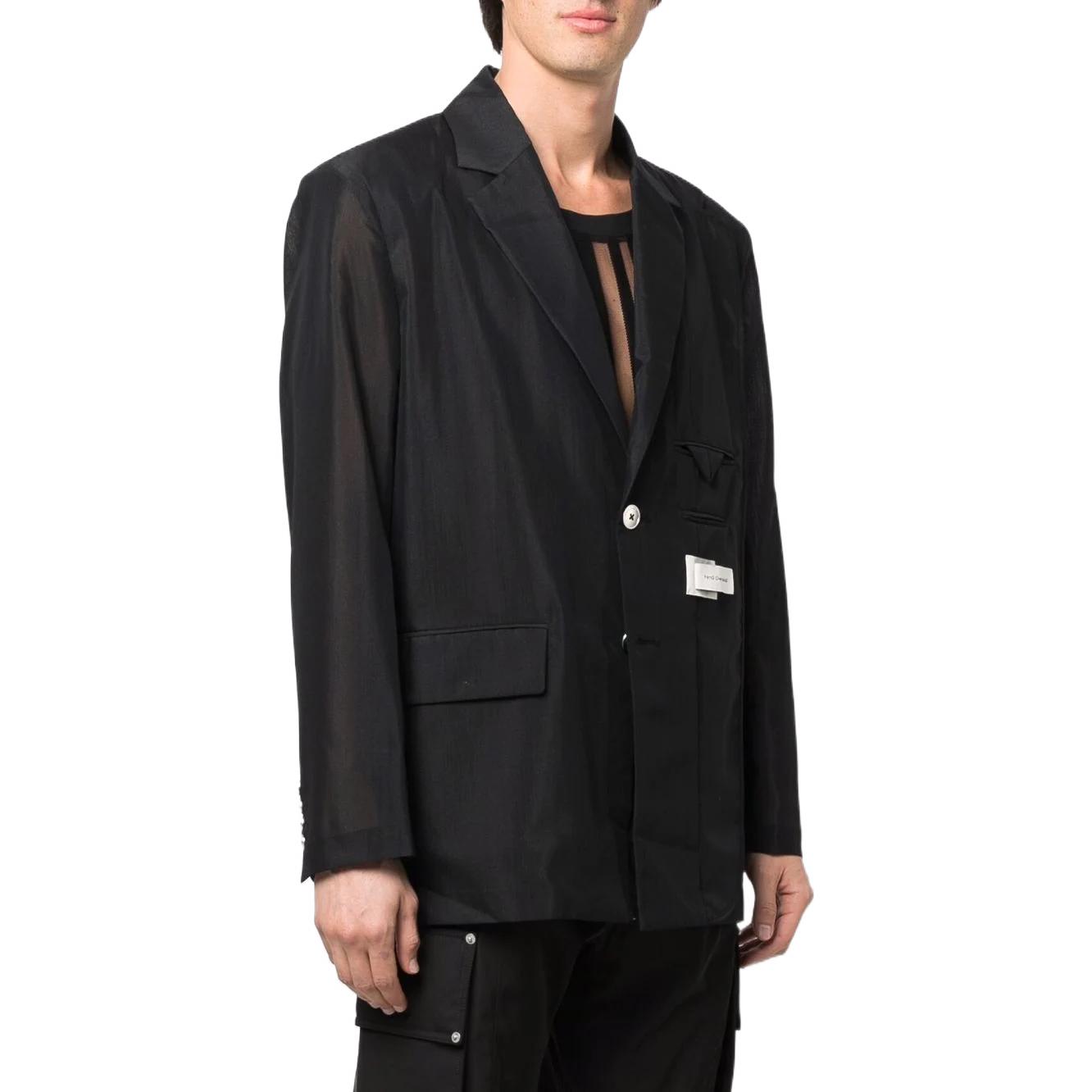 Purchase 冯晨望 SS22 黑色男士复古宽松单排扣西装外套 FS13JAC104