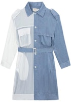 FENG CHEN WANG SS22 Patterned Textured Patchwork Long Coat Blue Men’s. FS13COA002 FENG CHEN WANG SS22 Patterned Textured Patchwork Long Coat Blue Men’s. FS13COA002