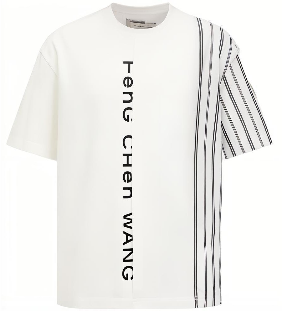 feng-chen-wang-ss-23-white-striped-loose-fit-patchwork-t-shirt-fmf-14-ts-05