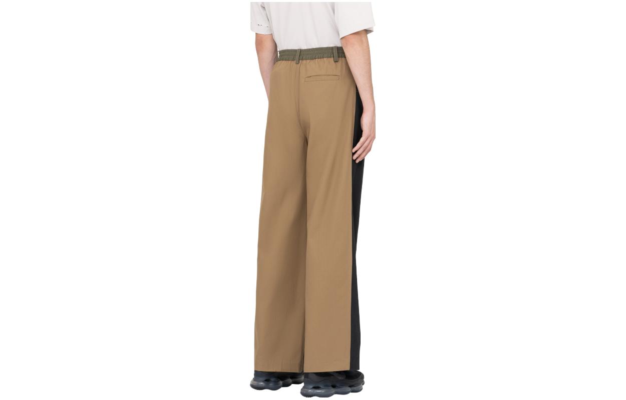 Lookbook Pantalones Rectos Tricolor Deconstruidos FENG CHEN WANG SS23 Caqui/Negro/Verde Hombre FMS15TR08