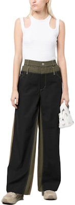 Pantalones Rectos Tricolor Deconstruidos FENG CHEN WANG SS23 Caqui/Negro/Verde Hombre FMS15TR08 Purchase Pantalones Rectos Tricolor Deconstruidos FENG CHEN WANG SS23 Caqui/Negro/Verde Hombre FMS15TR08