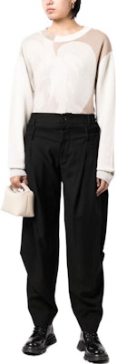 Jersey Beige Feng Chen Wang SS23 Colorblock Patrón para Hombre. FUS15KT01B Lookbook Jersey Beige Feng Chen Wang SS23 Colorblock Patrón para Hombre. FUS15KT01B