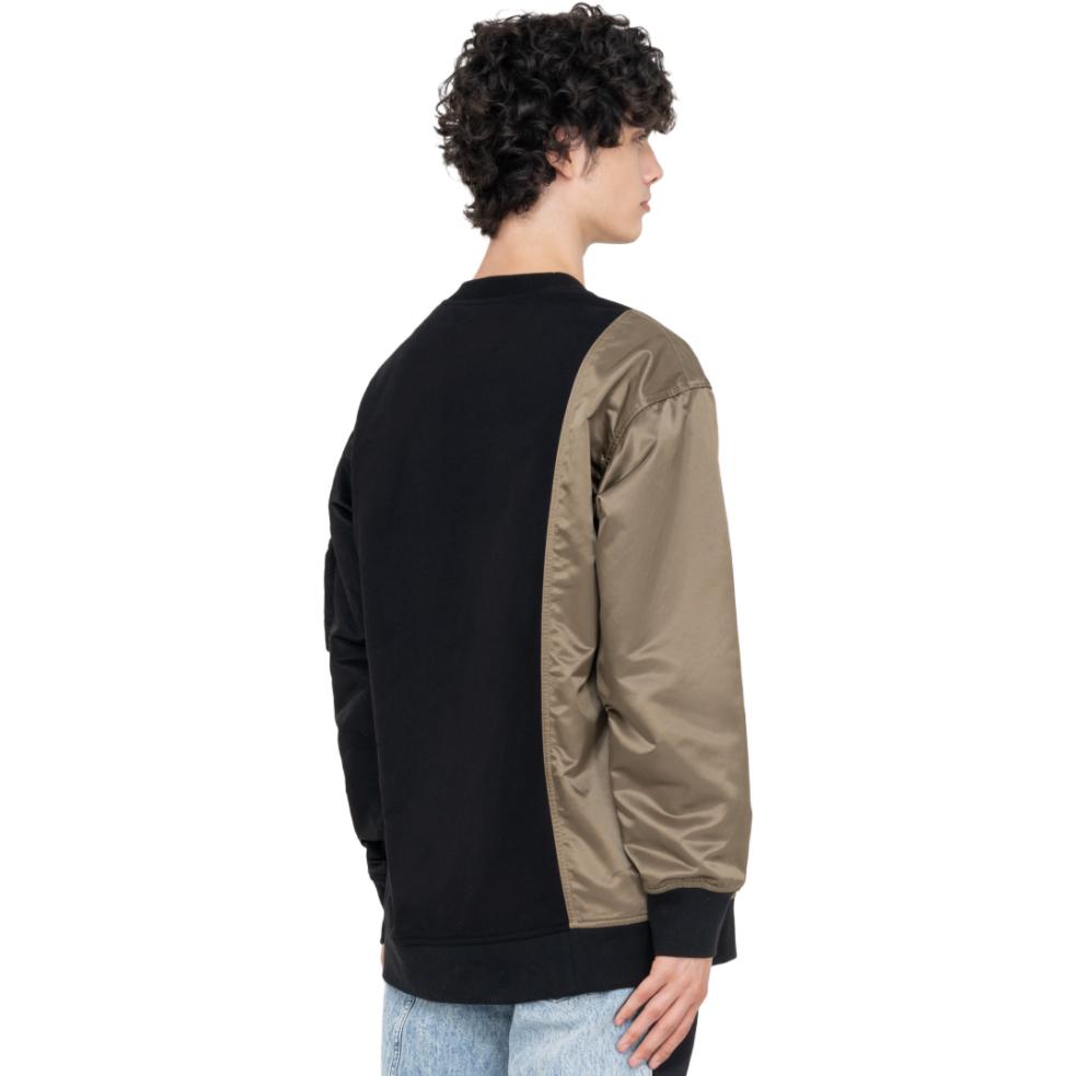 Shop Sudadera Feng Chen Wang SS23 Phoenix Black Khaki Colorblock Bordado. FMF14SS02