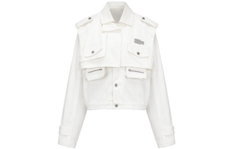 Feng Chen Wang SS23 White Unisex Deconstructed Single-Breasted Jacket FUS15JK22