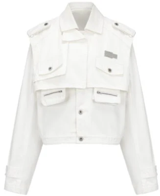 Feng Chen Wang SS23 White Unisex Deconstructed Single-Breasted Jacket FUS15JK22 Buy Feng Chen Wang SS23 White Unisex Deconstructed Single-Breasted Jacket FUS15JK22