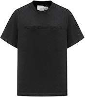 Feng Chen Wang SS24 Washed Logo Unisex Black Crewneck T-Shirt. FWS17TS07 Feng Chen Wang SS24 Washed Logo Unisex Black Crewneck T-Shirt. FWS17TS07