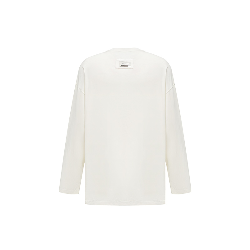 Lookbook Camiseta Unisex Blanca Feng Chen Wang de Manga Larga y Cuello Redondo FMF18LS03
