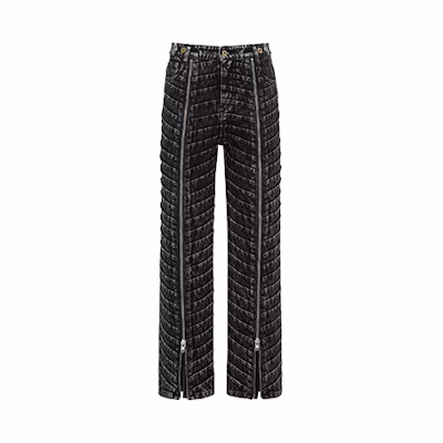 Feng Chen Wang Washed Pleated Straight Leg Unisex Casual Pants Black FUS17TR04B