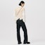 Sizing Pantalones Negros Rectos Unisex Lavados y Plisados Feng Chen Wang FUS17TR04B
