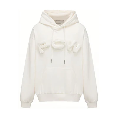 FENG CHEN WANG White Patchwork Hoodie Unisex. FF12HOO401