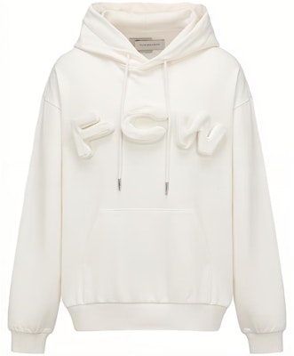 Sudadera Unisex FENG CHEN WANG Blanca con Diseño Patchwork. FF12HOO401 Order Sudadera Unisex FENG CHEN WANG Blanca con Diseño Patchwork. FF12HOO401