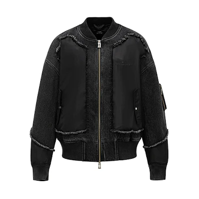 Feng Chen Wang D.Desirable Black Deconstructed Woven Jacket Unisex. FDD-JK01