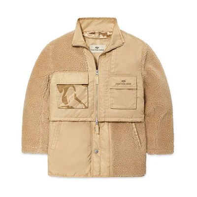 Feng Chen Wang UGG Collaboration Beige Deconstructed Zip Jacket Unisex. 1154991-SAN